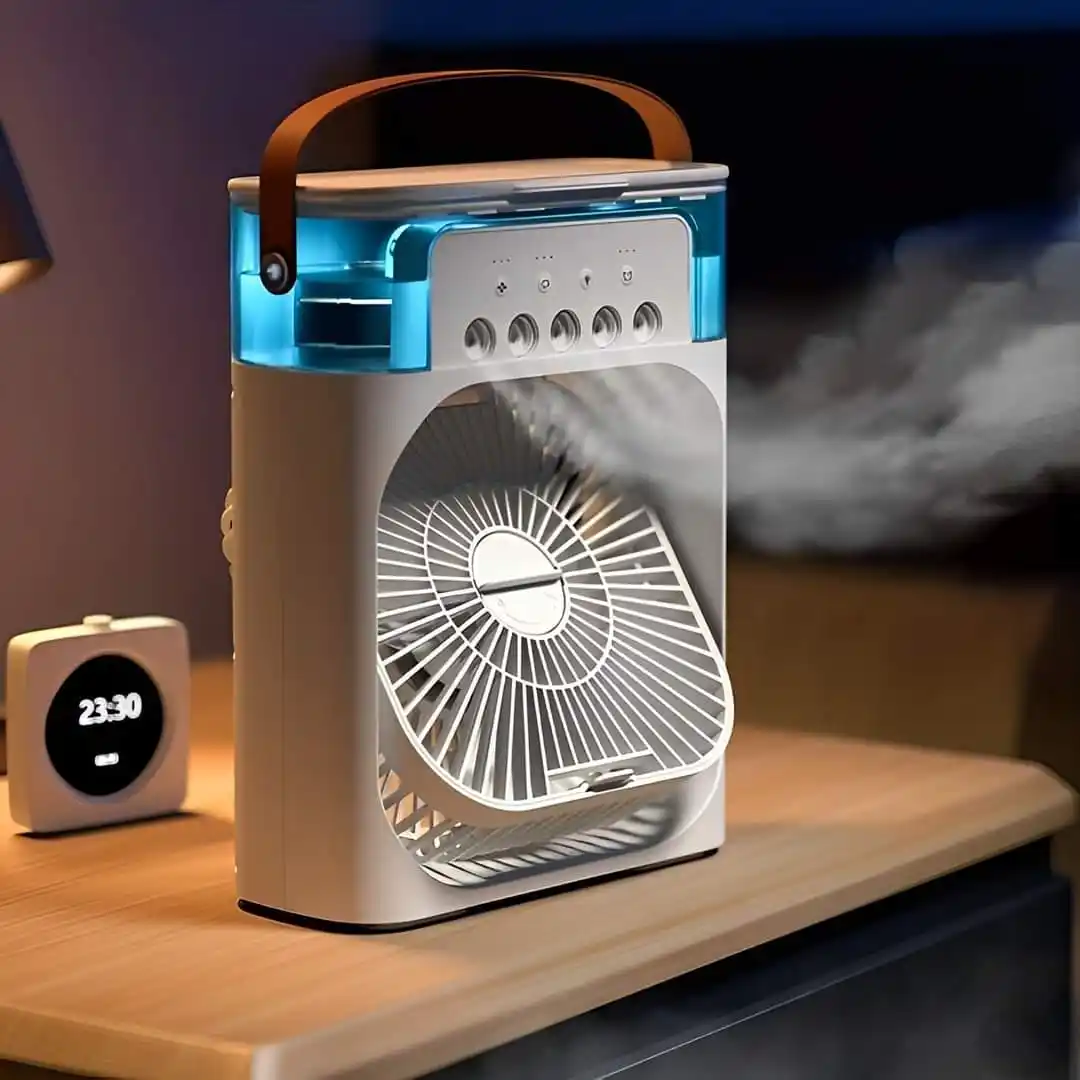 Air cooler fan with mist flow