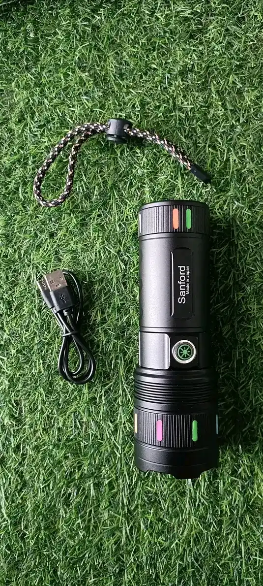 Sanford Super Bright Flashlight – White Laser LED Made in Japan 18650mAh battary